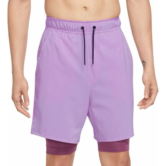 Nike Unlimited Mens Dri-FIT 7” 2-in-1 Versatile Training Shorts Purple Small - Picture 1 of 5